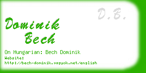 dominik bech business card